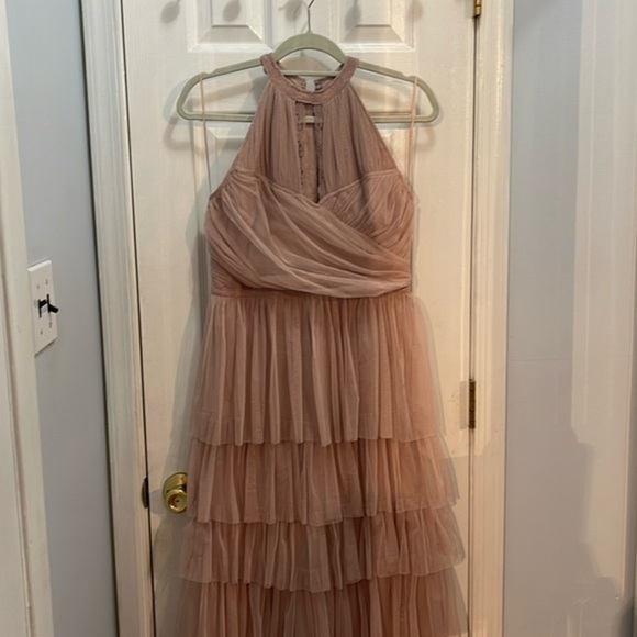 - NWT ANAYA WITH LOVE Halter Neck Tiered Maxi Dress Women’s Size 6 - Picture 5 of 17